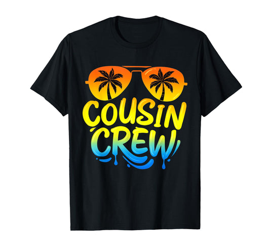 Cousin Crew Matching Family Tee Palm Sunglasses Summer Trip T-Shirt