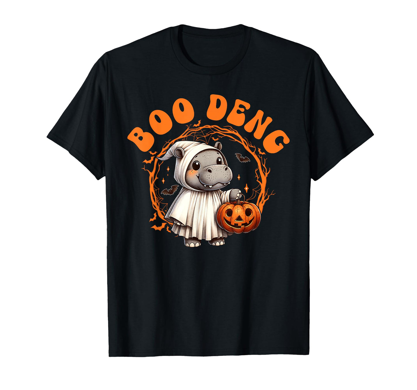 Boo Deng Moo Deng Hippo Baby Pygmy Hippopotamus Halloween T-Shirt