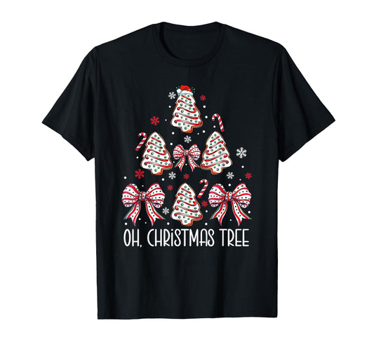 Groovy Oh Christmas Tree Cakes Debbie Becky Jen Cake Lovers T-Shirt