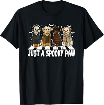 Just A Spooky Paw, Halloween Dog, Halloween Characters T-Shirt