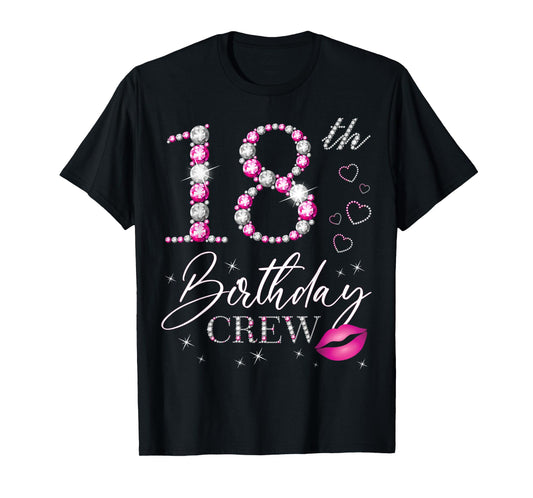 18th Birthday Crew 18th Birthday Squad 18 Years Old Bday T-Shirt