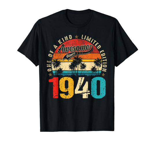 Vintage Awesome since 1940 85th Birthday Men 85 Years Old T-Shirt