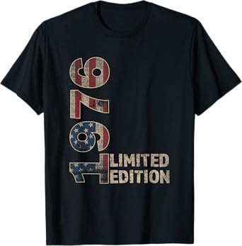 49th Birthday Gift men Vintage born 1976 turning 49 Year Old T-Shirt