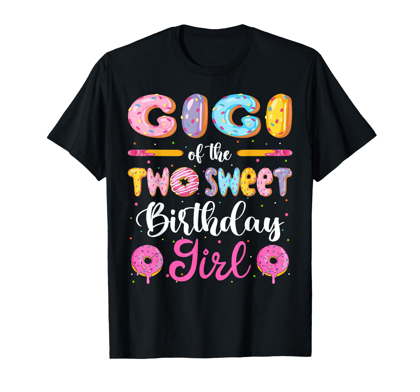 Gigi Of The Two Sweet Birthday Girl Donut 2Nd Birthday T-Shirt