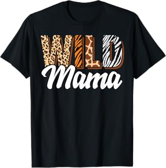Wild Mama Zoo Born Two be Wild B-day Safari Jungle Animal T-Shirt