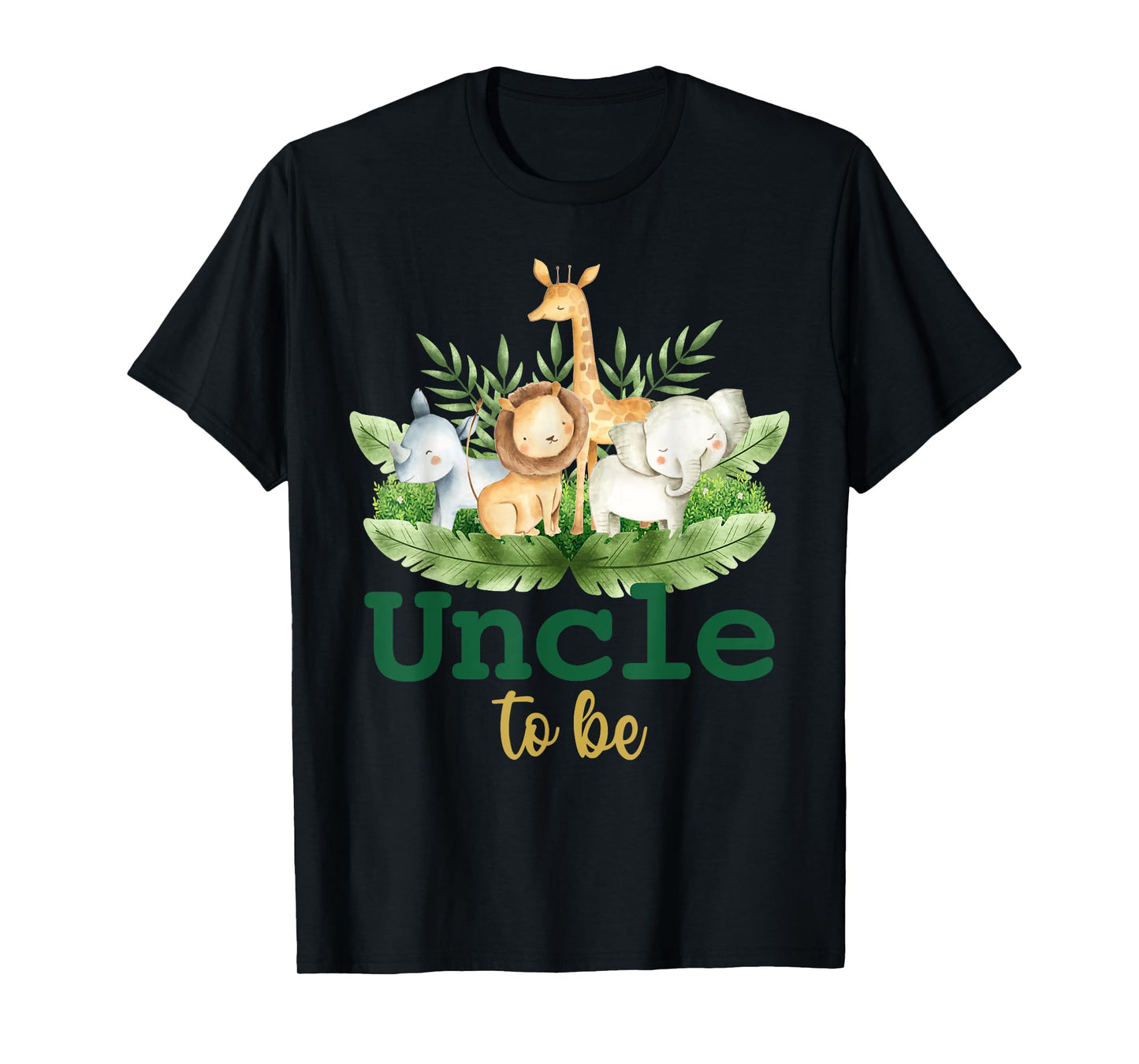Soon To Be Uncle Jungle Animals Safari Baby Reveal T-Shirt