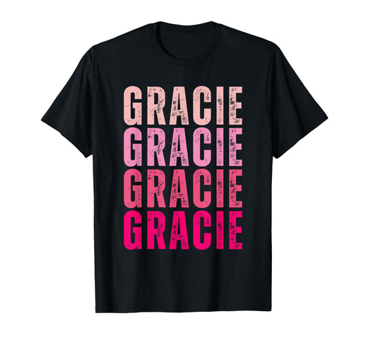 Personalized Name Gracie I Love Gracie Vintage T-Shirt