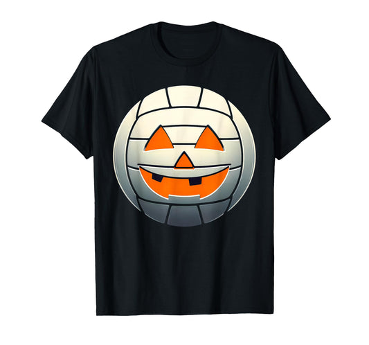Halloween Jack O Lantern Volleyball Player Coach Pitcher T-Shirt