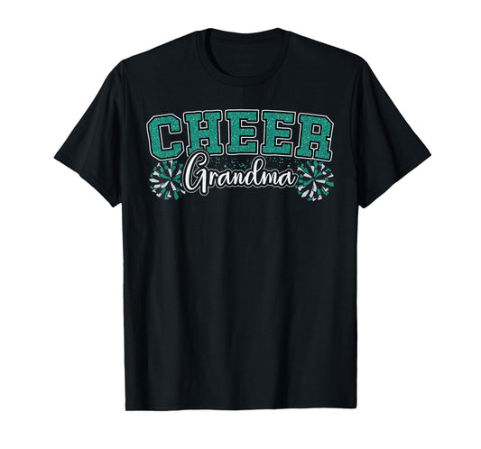 Cheer Grandma My Favorite Cheerleader Calls Me G-ma Green T-Shirt