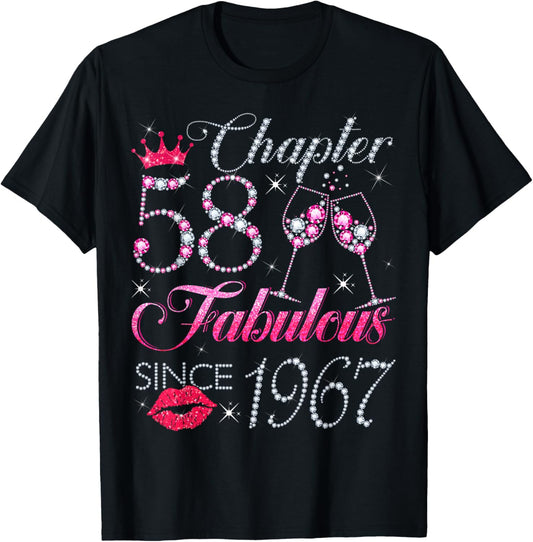 Chapter 58 Fabulous Since 1967 58Th Birthday Gift For Women T-Shirt