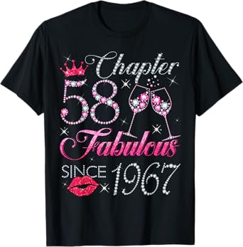 Chapter 58 Fabulous Since 1967 58Th Birthday Gift For Women T-Shirt