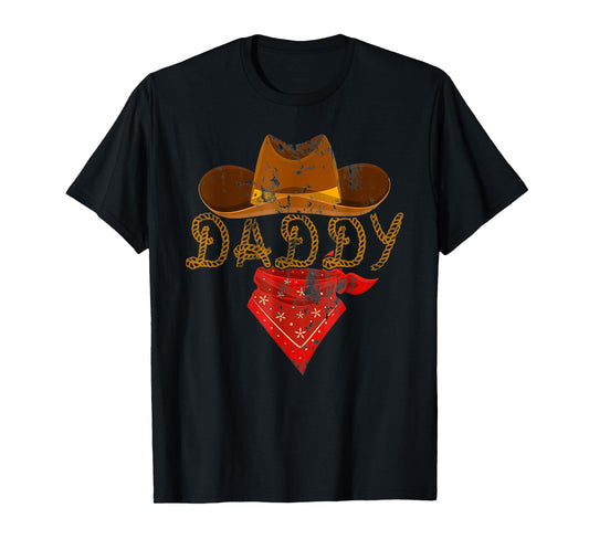 Daddy Howdy Cowboy Western Rodeo Father's Day Dad Men Family T-Shirt