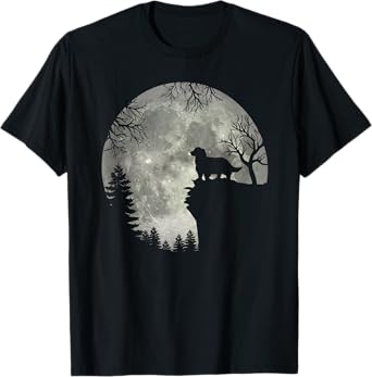 English Springer Spaniel And Moon Halloween T-Shirt