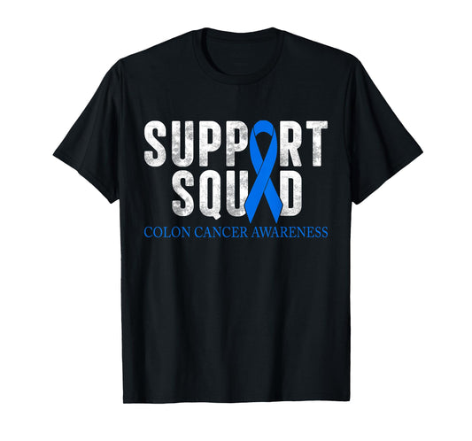 Colon Cancer Shirt Colon Cancer Awareness Support Squad T-Shirt