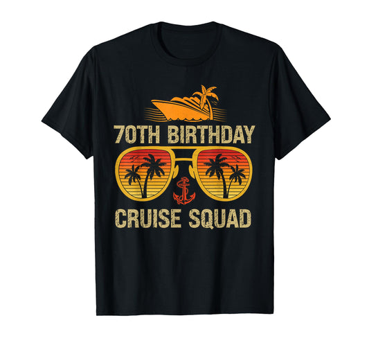 70 Years old Crew 70th Birthday Cruise Squad Matching Party T-Shirt