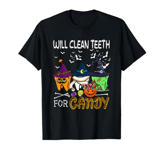 Will Clean Teeth For Candy Christmas Dentis Lover Team T-Shirt