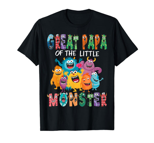Great Papa Of The Little Monster Kids 1St Birthday Party T-Shirt