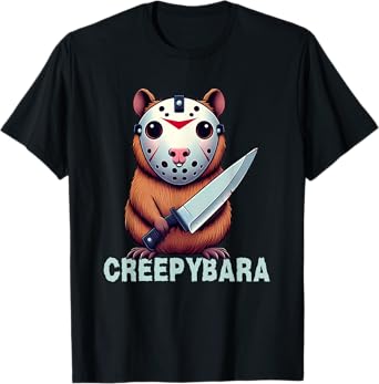 Creepybara Horror Capybara – Funny Halloween Scary Animal T-Shirt