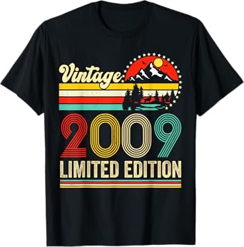 Vintage 2009 Limited Edition 16 years Old 16th Birthday T-Shirt