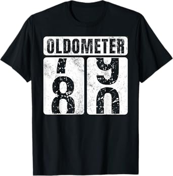 Oldometer 80 Shirt Vintage Funny 80th Birthday Gift Idea T-Shirt