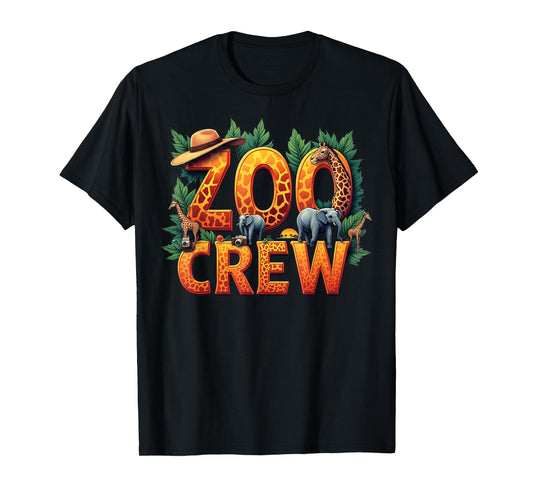 Safari Wildlife Jungle Animal Zoo Crew Zoo Keeper Kids T-Shirt