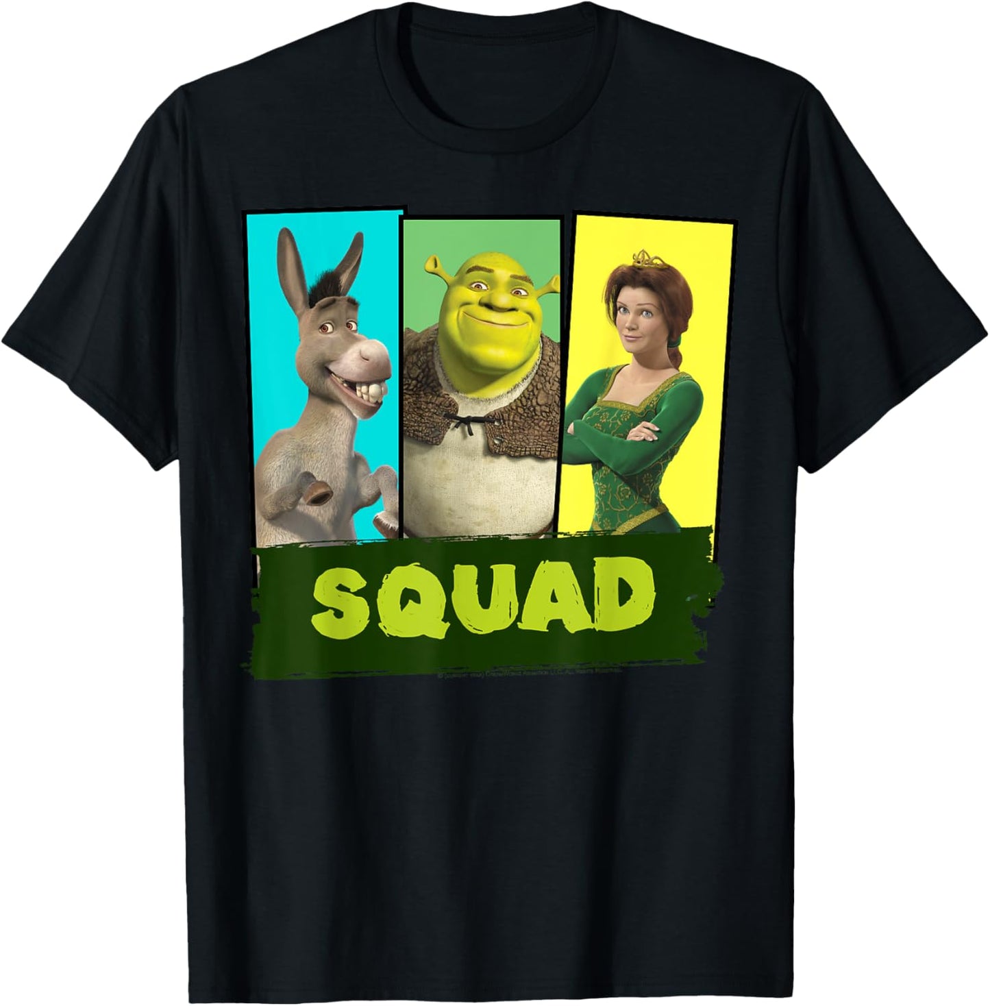Shrek Squad Group Shot Panel Lineup Poster T-Shirt