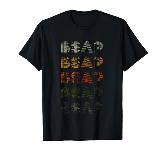 Love Heart Bsap Tee Grunge Vintage Style Black Bsap T-Shirt