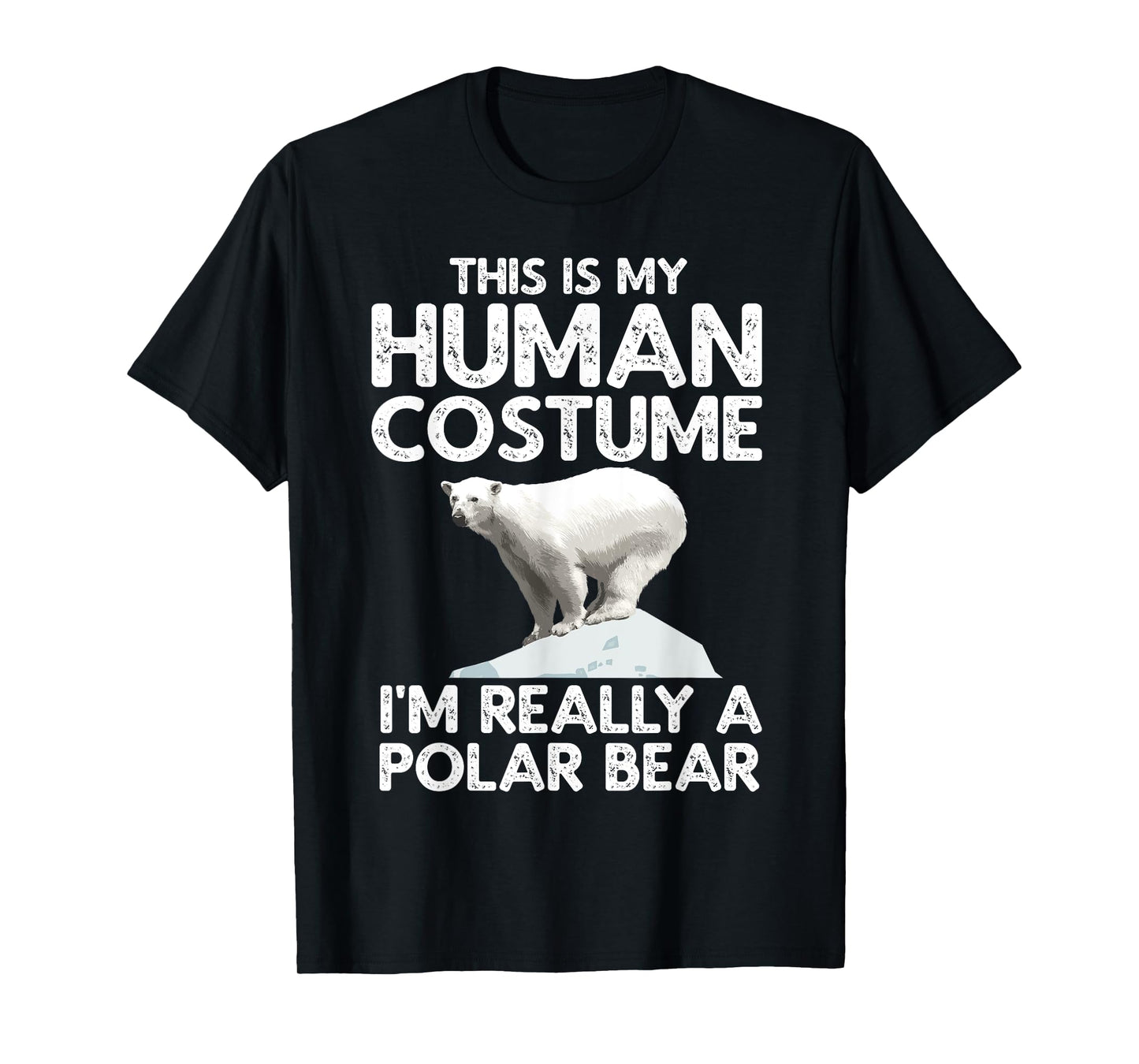Cool Polar Bear For Men Women Human Costume Animal Halloween T-Shirt