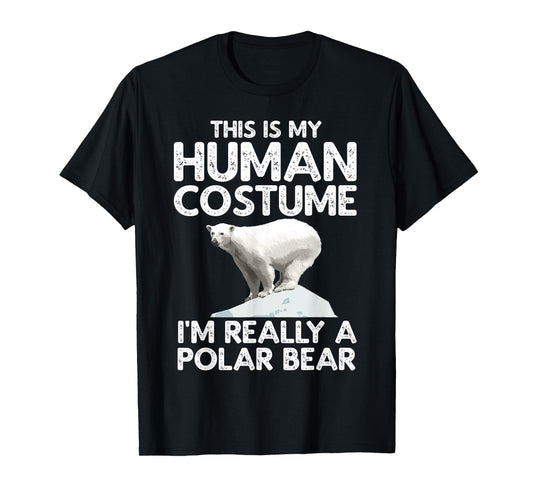 Cool Polar Bear For Men Women Human Costume Animal Halloween T-Shirt