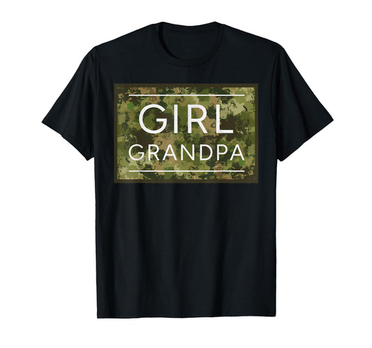 Girl Grandpa Camo Grandpa of Girls Grandfather Camouflage T-Shirt