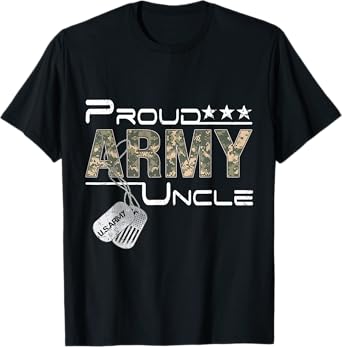 Proud Army Uncle Army Graduation Uncle US Army Uncle Gifts T-Shirt
