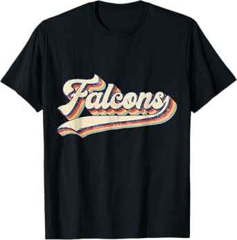 Falcons Sports Name Vintage Retro For Men Women Boy Girl T-Shirt