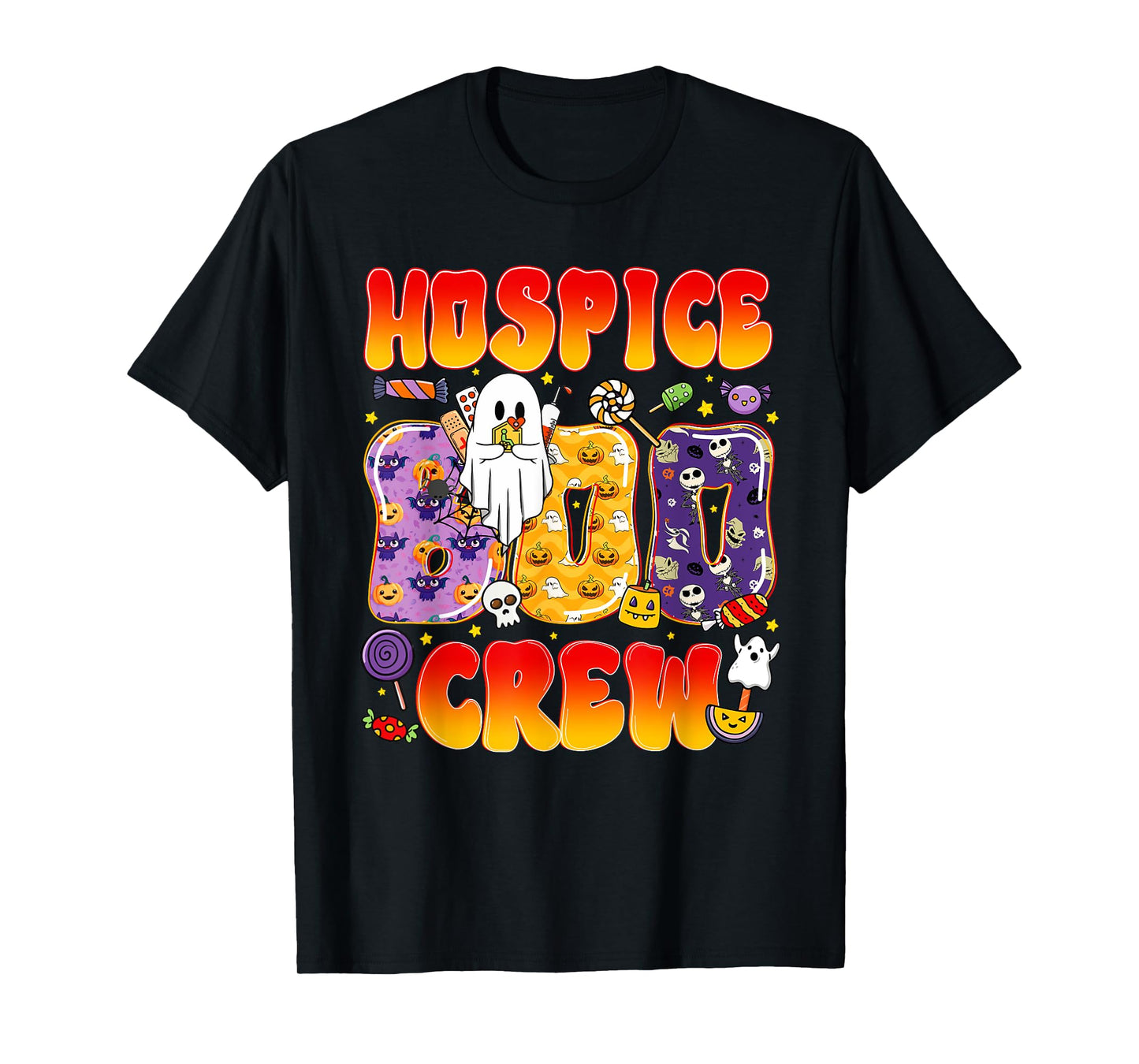 Hospice Boo Crew Hospice Nurse Funny Halloween T-Shirt