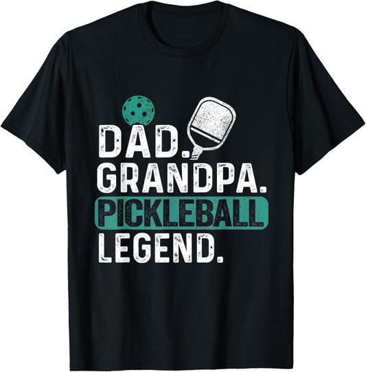Dad Grandpa Pickleball Legend Player Funny Pickle Ball T-Shirt