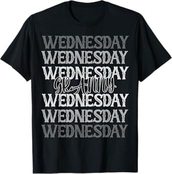 Heart Granny Grandma Mother's Day Family Christmas Wednesday T-Shirt