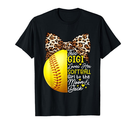Softball Gigi Loves Her Softball Costume Girl Lover Player T-Shirt