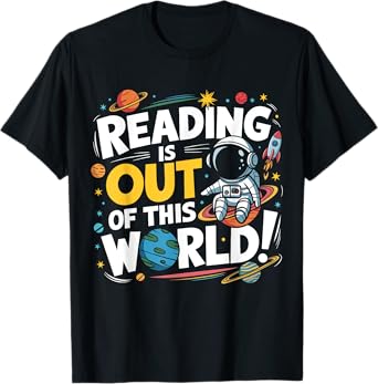 Funny Reading Is Out Of This World Space Book Lover Kids T-Shirt