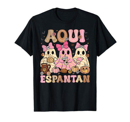 Aqui Espantan Mexican Ghost Halloween Spooky Conchas Espooky T-Shirt