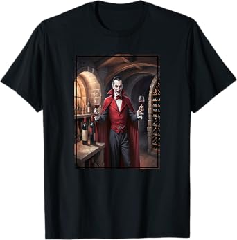 Dracula Wine Tasting in His Transylvanian Castle Cellar T-Shirt