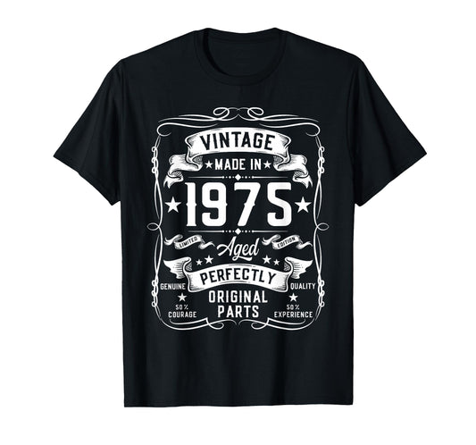 Vintage 1975 50 Years Old Gifts for Men 50yr 50th Birthday T-Shirt