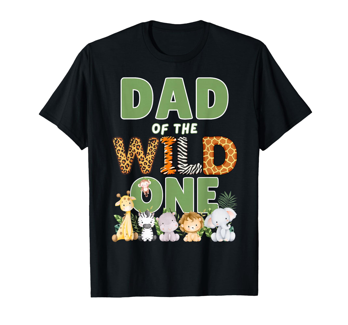 Dad Of The Wild One 1st Birthday Safari Family Matching T-Shirt
