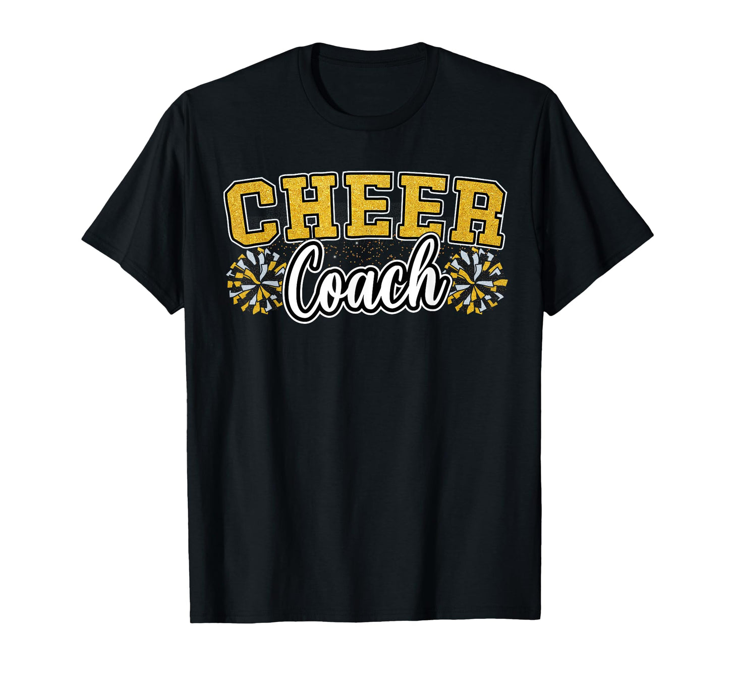 Loud Proud Cheer Coach Yellow Pom Poms Cheerleader Women T-Shirt