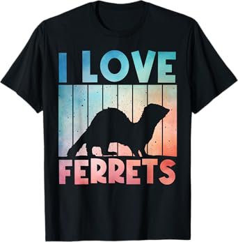 Cool Ferret Design For Men Women Ferret Lover Pet Animal T-Shirt