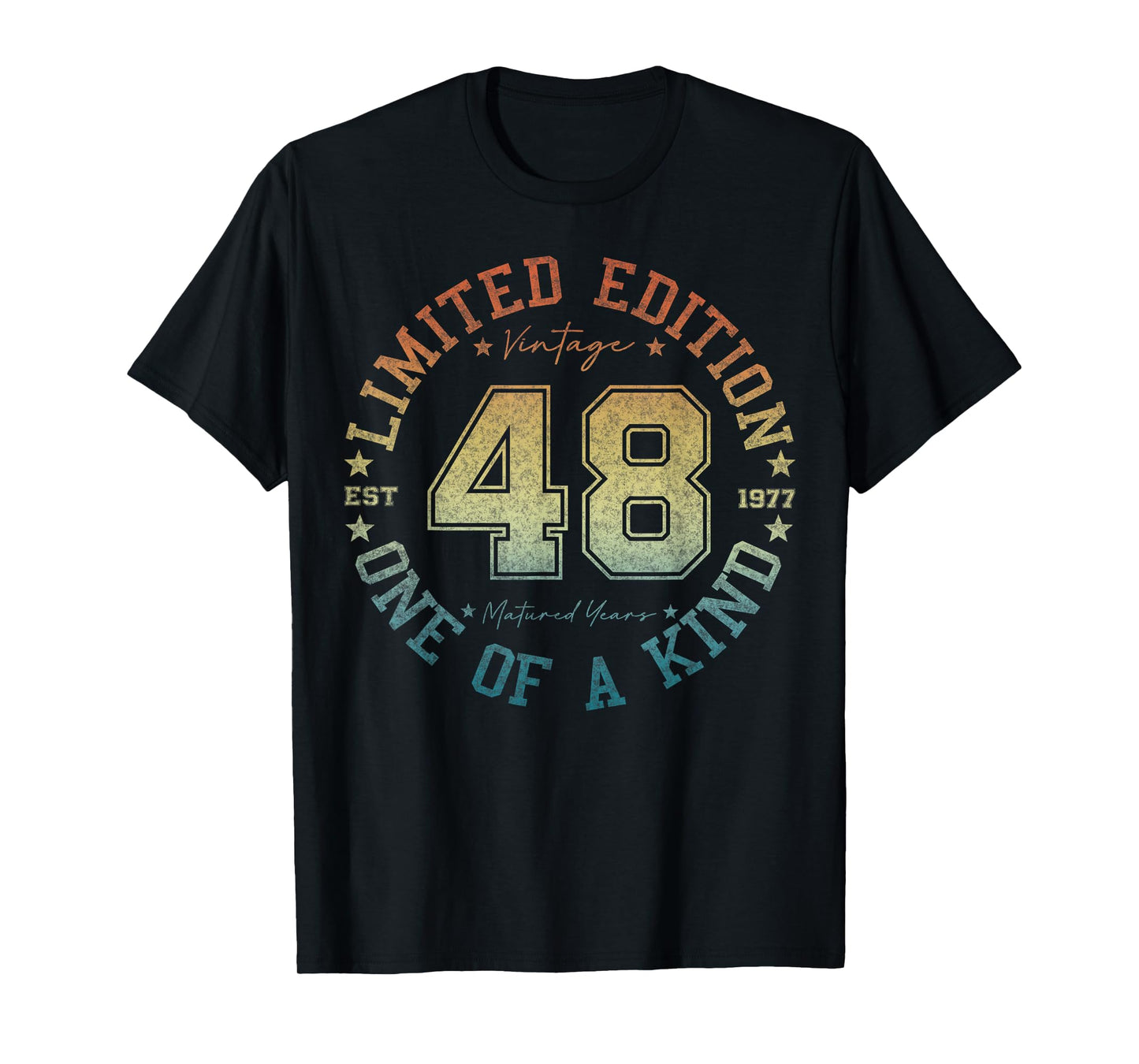 48 Year Old Gifts Vintage 1977 Limited Edition 48th Birthday T-Shirt