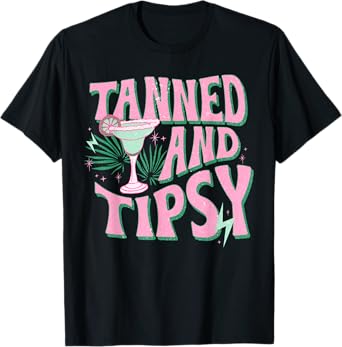 Tanned And Tipsy Hawaii Beach Cocktail Summer Vacation Funny T-Shirt