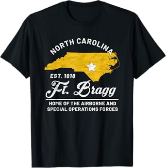 Fort Bragg North Carolina NC Airborne Special Operations T-Shirt