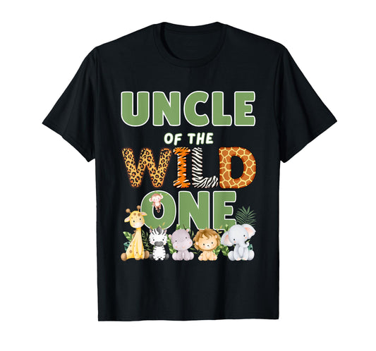 Uncle Of The Wild One 1st Birthday Safari Family Matching T-Shirt