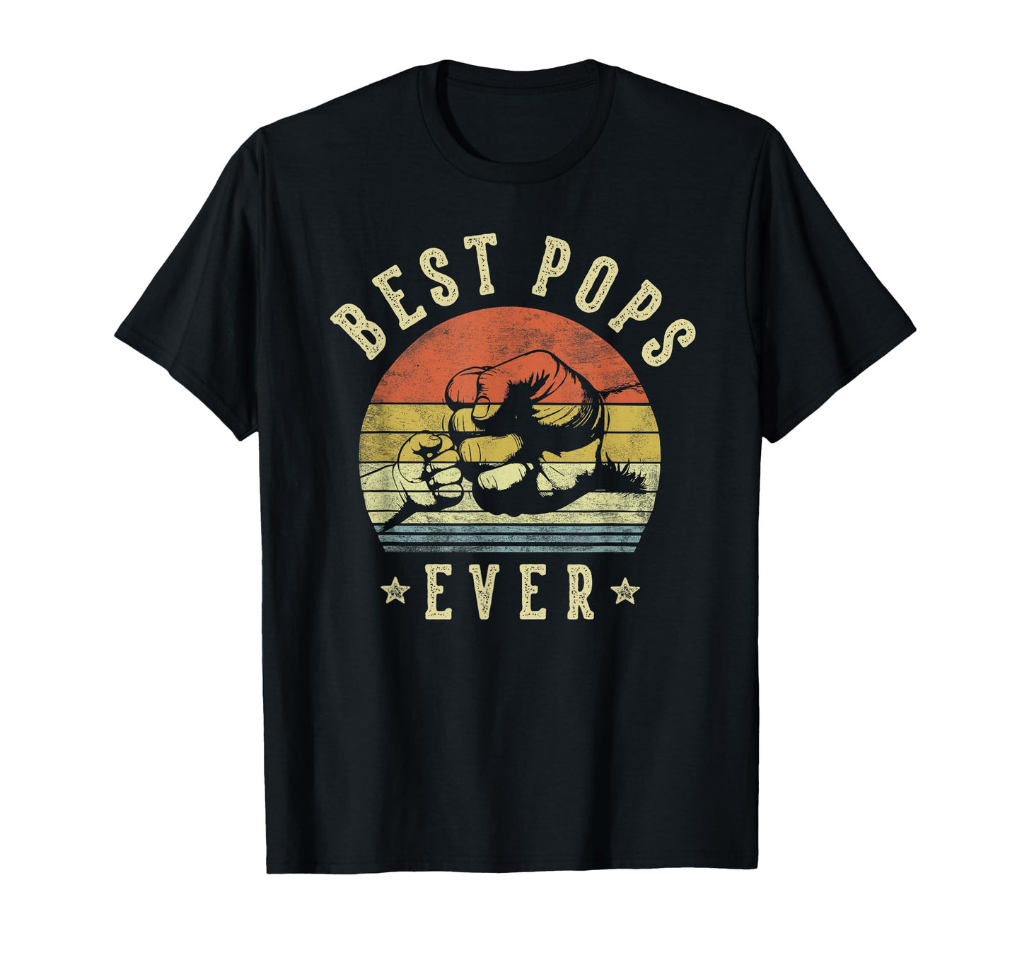Best Pops Ever - Retro Fist Bump Vintage Design Pops T-Shirt