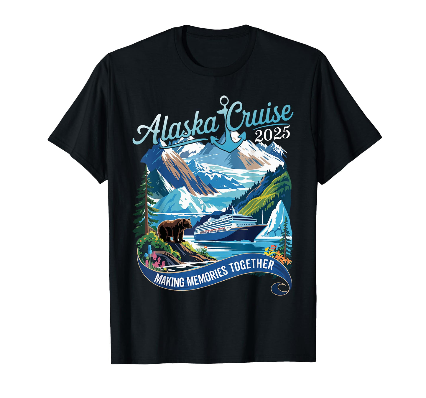 Alaska Cruise 2025 Matching Family Friends And Group Alaskan T-Shirt