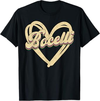 Bocelli Family Name I Love Bocelli Personalized Vintage T-Shirt